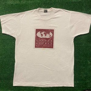 London Global Finance Vintage 90s Business Economy T-Shirt